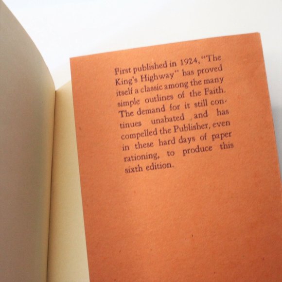 The King's Highway 1947 Book Catholic Literature - Picture 8 of 9